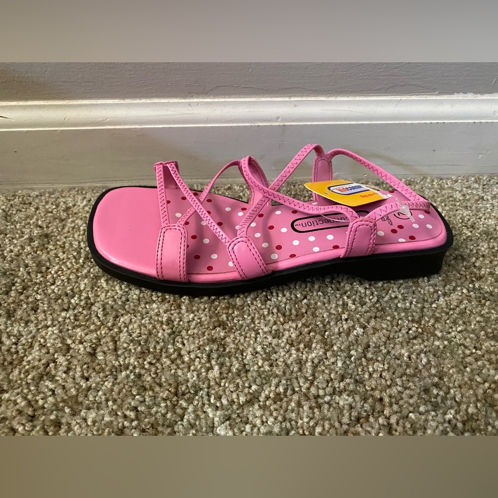 Brand new Girls big kid pink sandals shoes